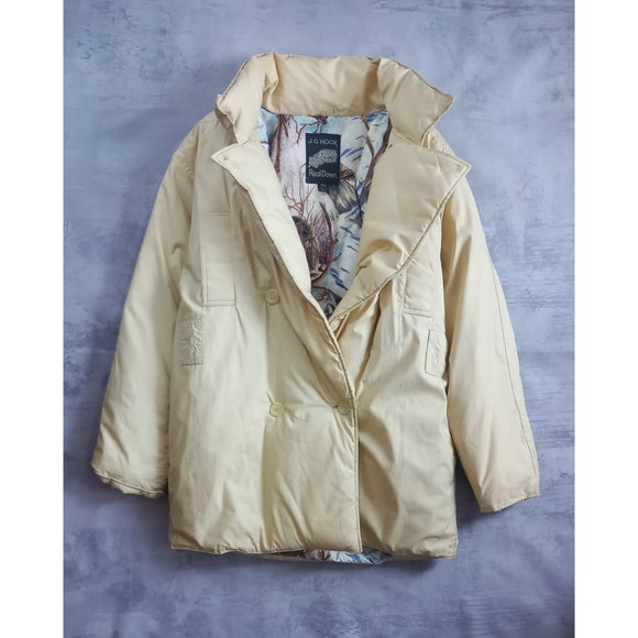 Vintage Wildlife Snows-cape Pattern J.G.Hook Real Down Puffer Jacket UNISEX