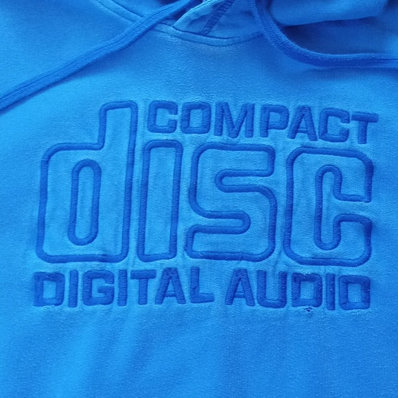 Compact disc Digital Audio Pullover Hoodie Blue