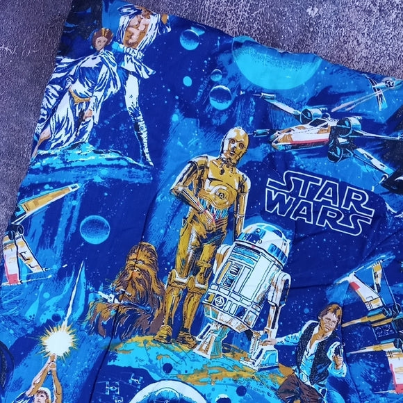 Vintage 1977 Star Wars Themed Blue Sleeping Bag