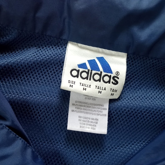 Vintage 90s Adidas Blue Essential Windbreaker Jacket Unisex