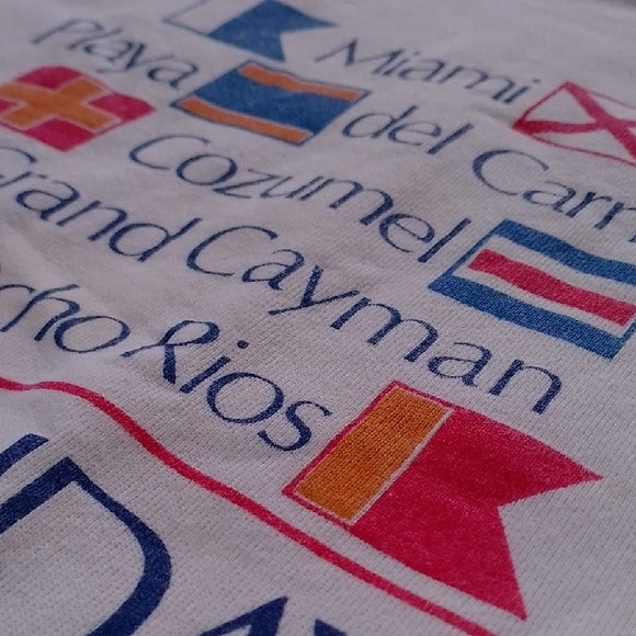 Vintage 90s CARNIVAL CRUISE HOLIDAY GRAPHIC SWEATER CREWNECK