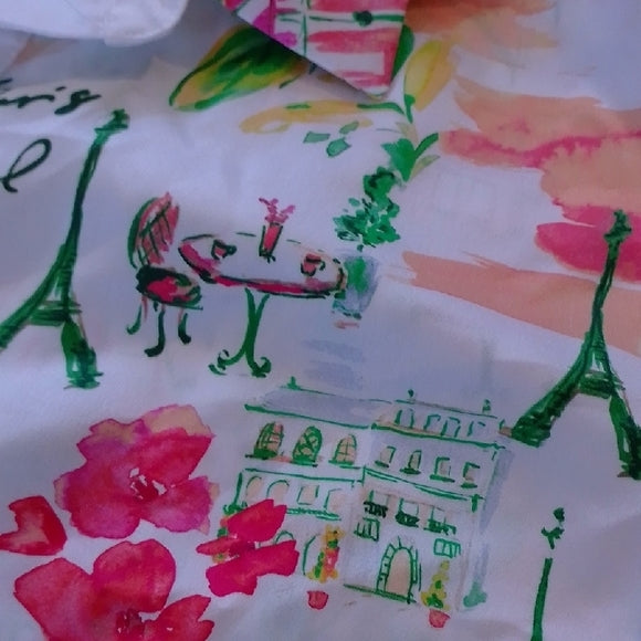 Karl Lagerfeld Paris Colorful Shirt with Paris Print