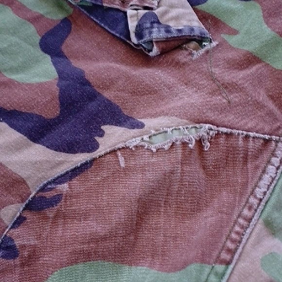 Vintage Military Surplus Camouflage Cargo Shorts