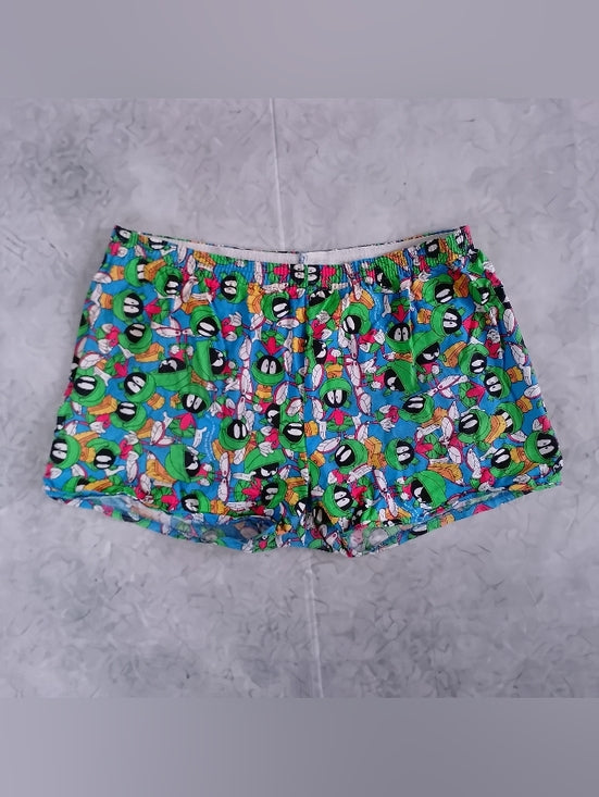 Vintage 1994 AOP Looney Tunes Marvin the Martian Booty Shorts