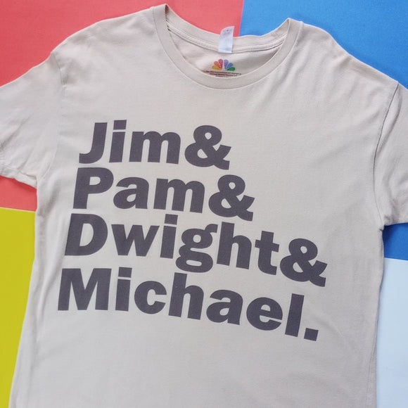 The Office Jim & Pam & Dwight and Michael. T-Shirt Unisex