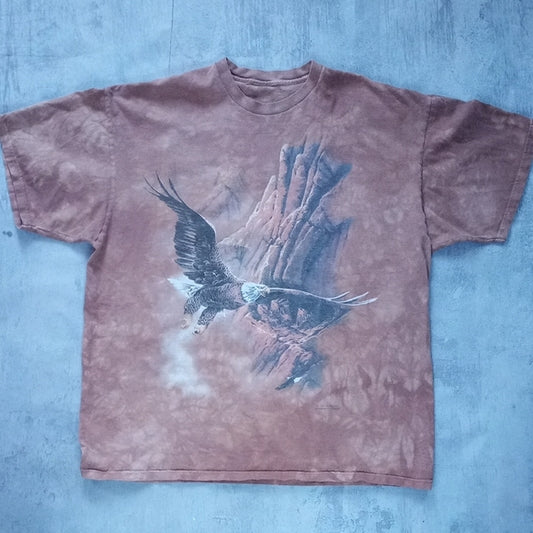 Vintage 1997 Soaring Bald Eagle Tie dye T-Shirt The Mountain