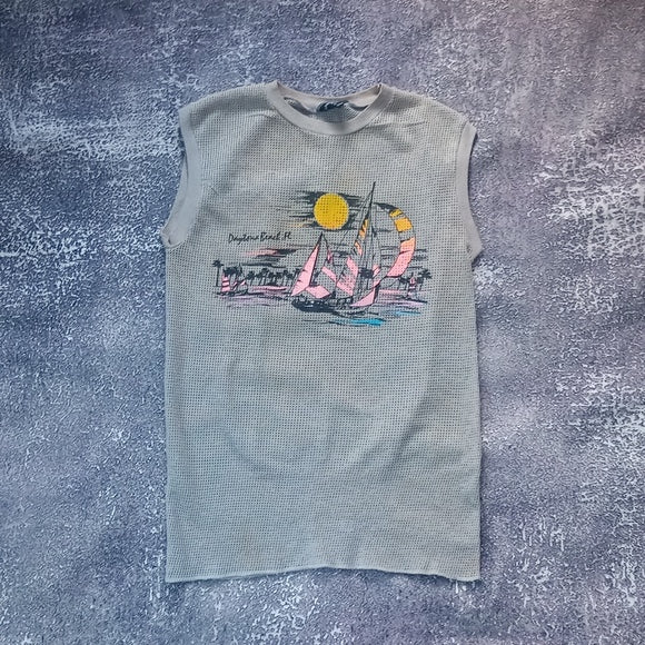 Vintage 90s Daytona Beach FL Mesh Shirt