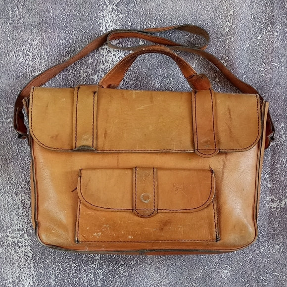 Vintage Altelier Monsak Leather Messenger Bag