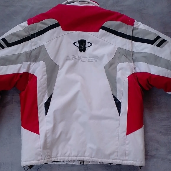 Spyder Red and White Ski Jacket with Black Accents Entrant Dermizax-EV Fabric