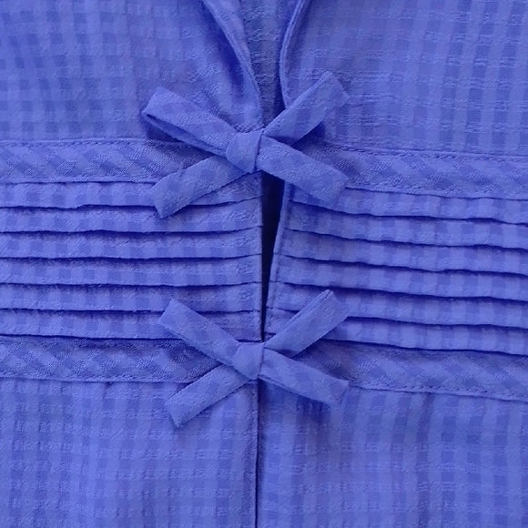 Vintage 90s Blue Top with Bow Detail Plaza collections