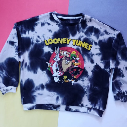 Official Looney Tunes Tie Dye Graphic Crewneck Sweater UNISEX