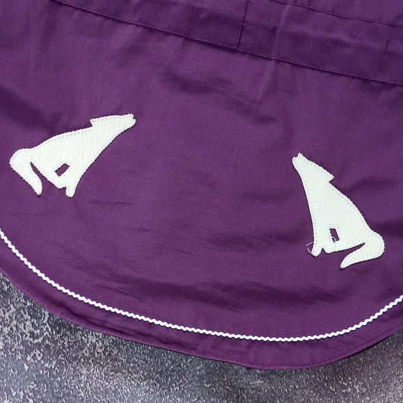Vintage 90s Original Yukon Parka Howling Wolves Patches Purple Jacket UNISEX