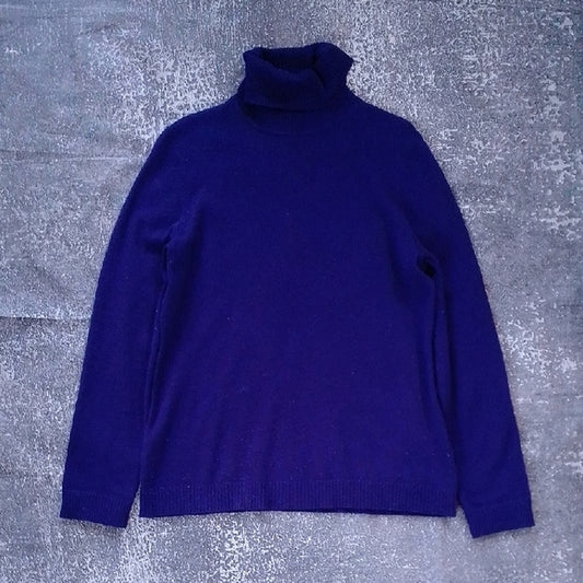 JONES &amp; CO. Cashmere Turtleneck Purple Sweater