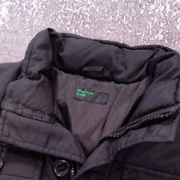 United Colors Of Benetton Black Goosedown Puffer Jacket for Kids