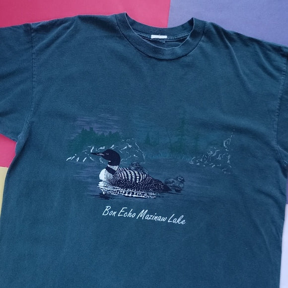 Vintage 90s Loons Bon Echo Mazinaw Lake Single Stitch T-Shirt UNISEX