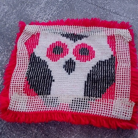 Vintage Owl Latch Hook Rug