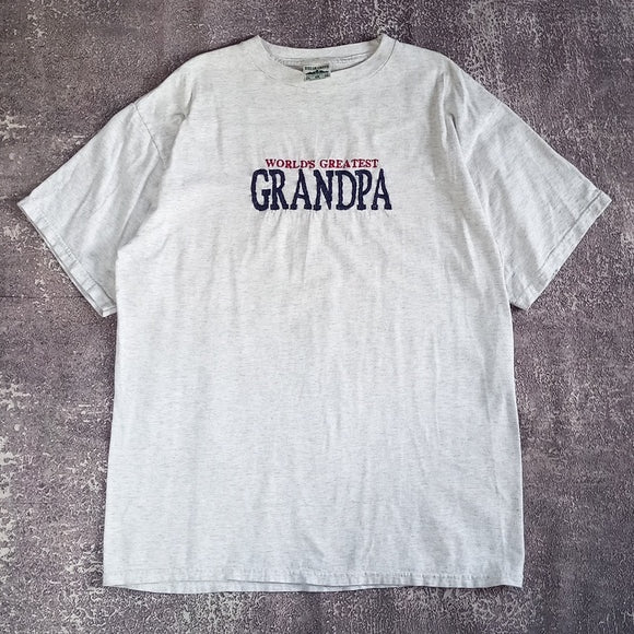 Vintage 90s Emborodred Worlds Greatest Grandpa T-Shirt