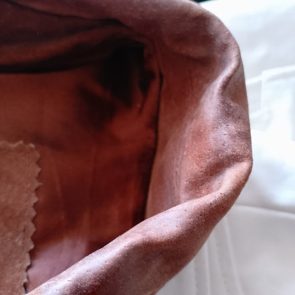 BRITCHES Men's Leather Suede Button-Front Jacket in Rust