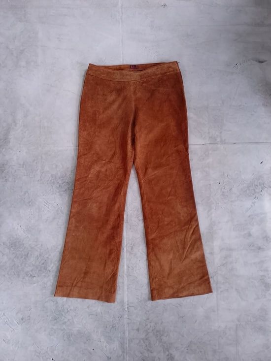 Vintage DANIER Rust Brown Suede Flared Pants
