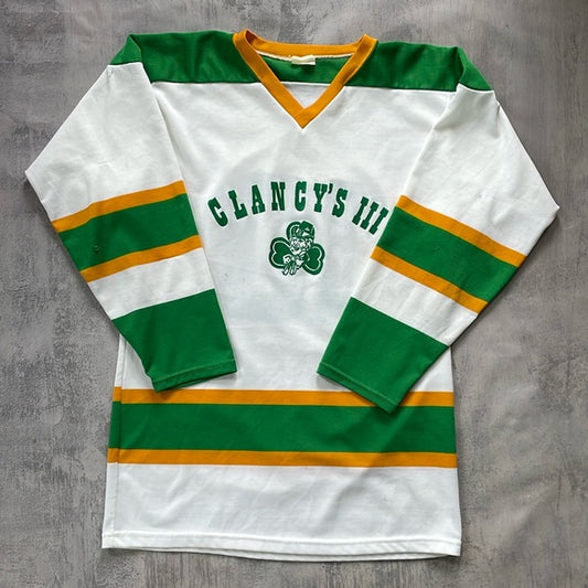 Vintage 90s CLANCY'S III Clover Leaf  Hockey Jersey #10