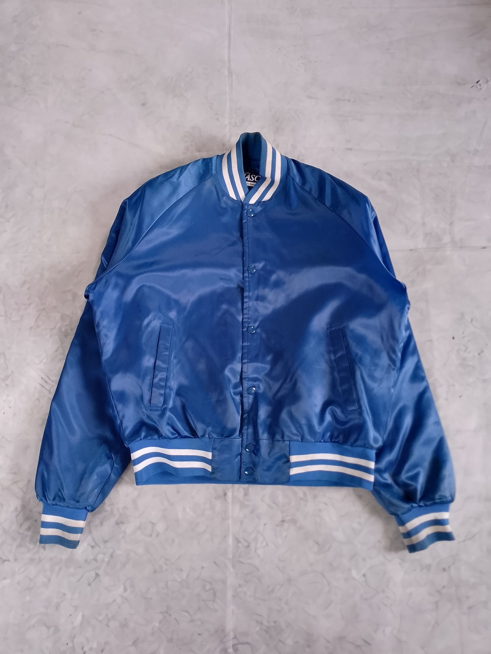 Vintage HOSA Health Occupations EMCO TECH Satin Bomber Jacket - Blue