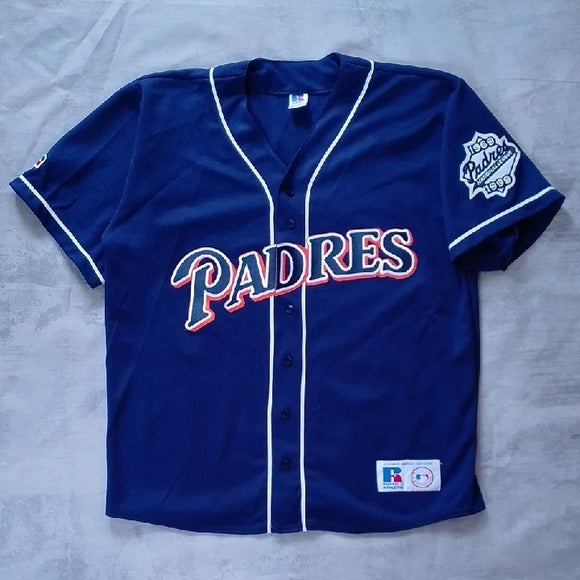 Rare Vintage 1969-1999 Padres National Leader Russell Baseball Jersey