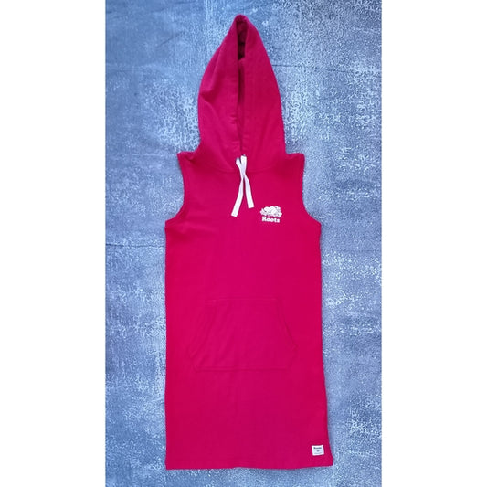 Roots Vibrant Red Hooded Vest Dress