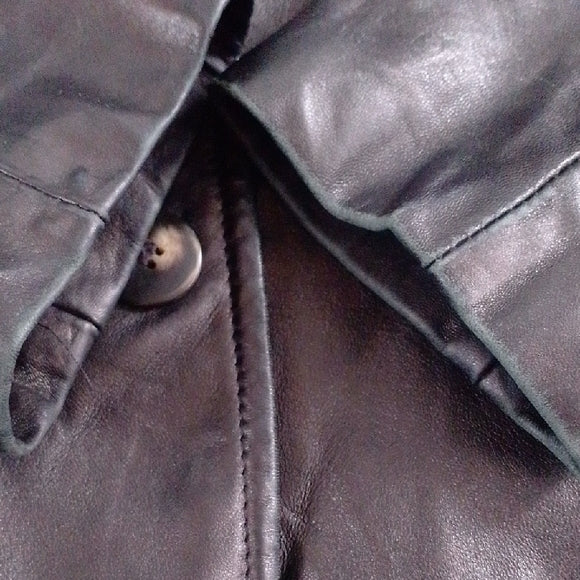Vintage 90s Danier Classic Black Italian Leather Jacket