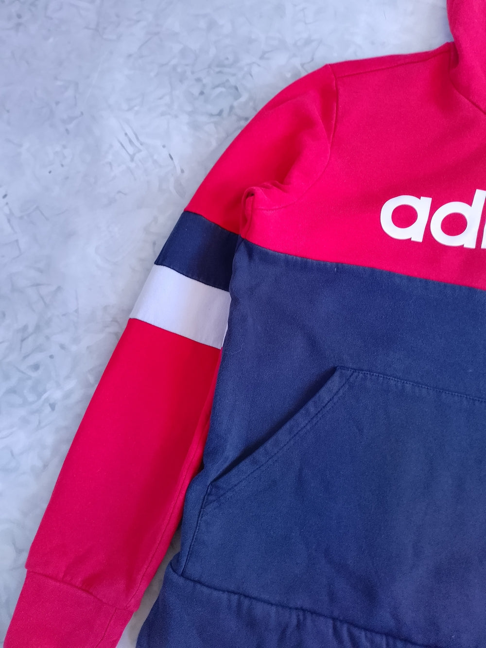 adidas Red & Navy Colorblock Hoodie YOUTH