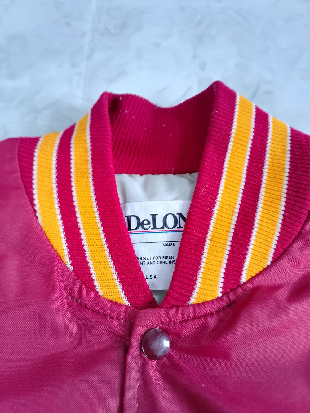 Vintage 90s MIKE Tinley Park Football Satin Jacket - Red with Gold Trim
