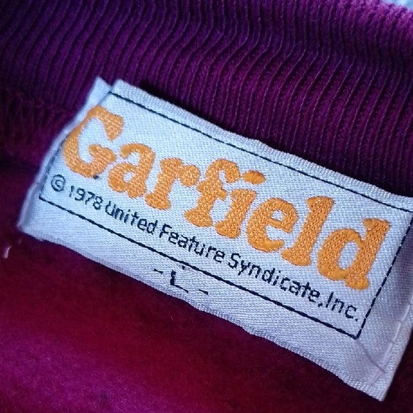 VINTAGE 1978 Garfield Embroidered Crewneck Sweater
