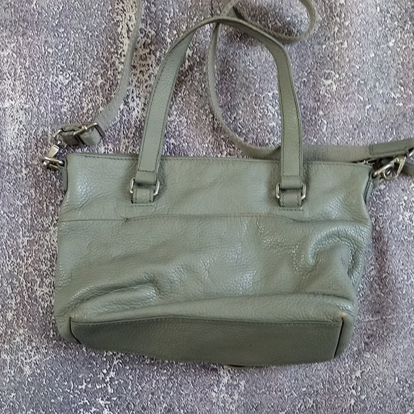 Fossil Green Leather Handbag