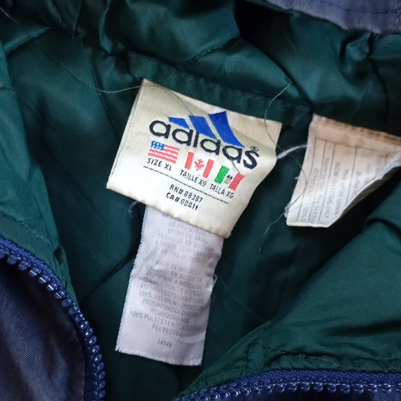 Vintage 90s Adidas Blue/Green Essential Winter Jacket