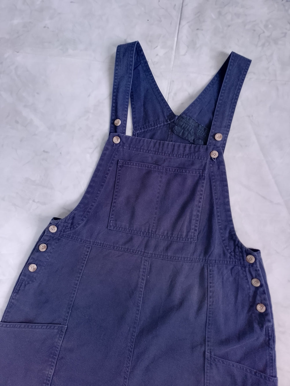 Vintage 90s Navy Blue Short Overalls