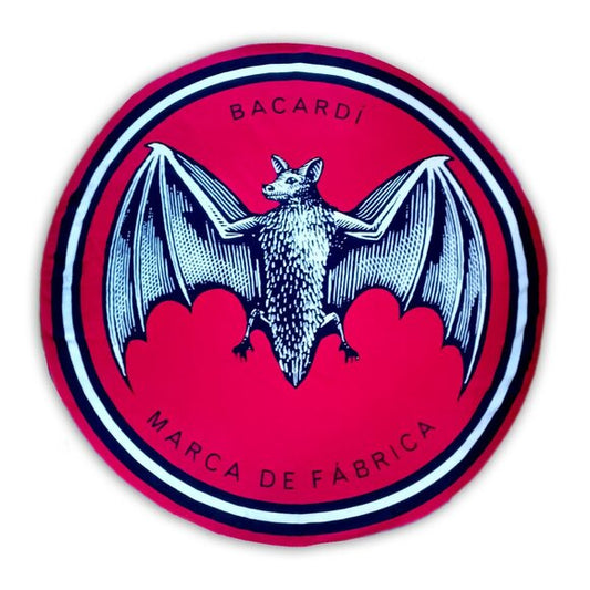 Bacardi Red and Black Bat Tapestry TOWEL PICNIC