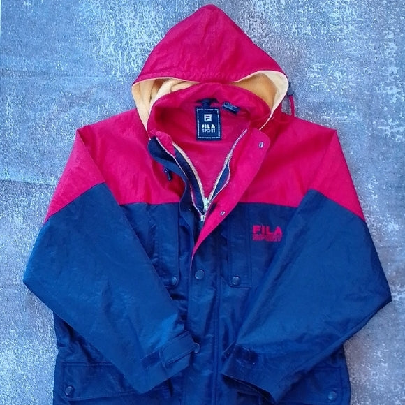 Vintage Fila SPORT DOWN HILL Red and Navy Ski Jacket