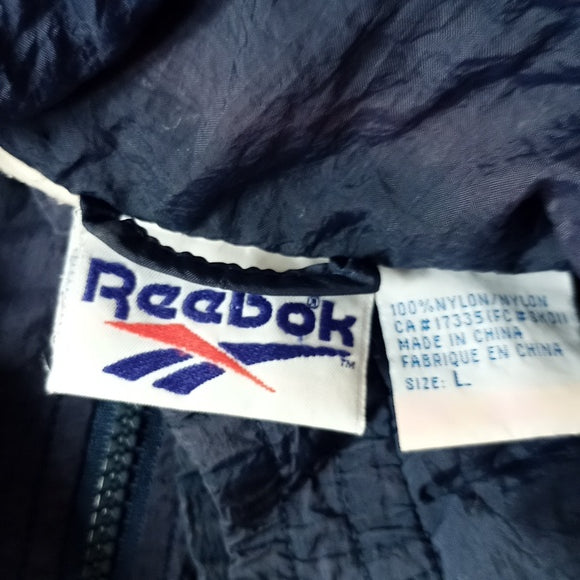 Vintage 90s Reebok Big Logo Windbreaker Jacket