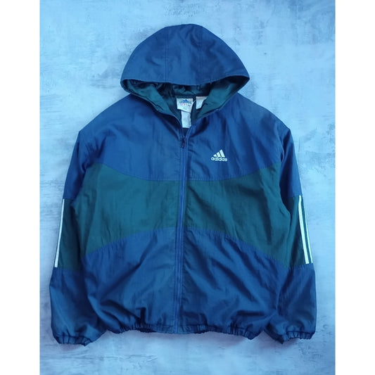 Vintage 90s Adidas Blue/Green Essential Winter Jacket