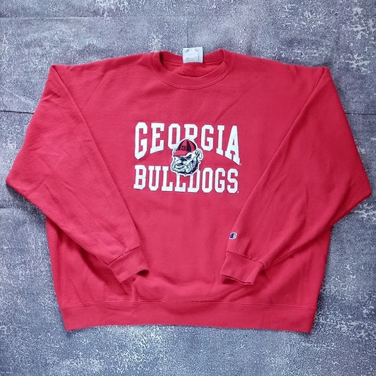 Champion Georgia Bulldogs Red Sweater UNISEX