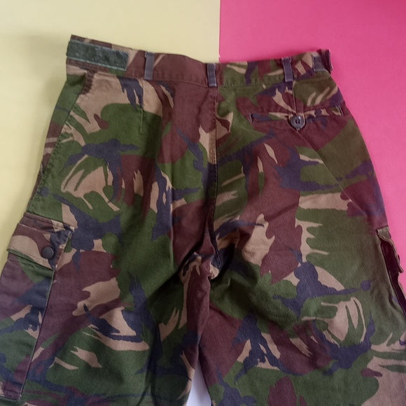 Vintage Euro Camouflage Army Cargo Denim Pants German Military