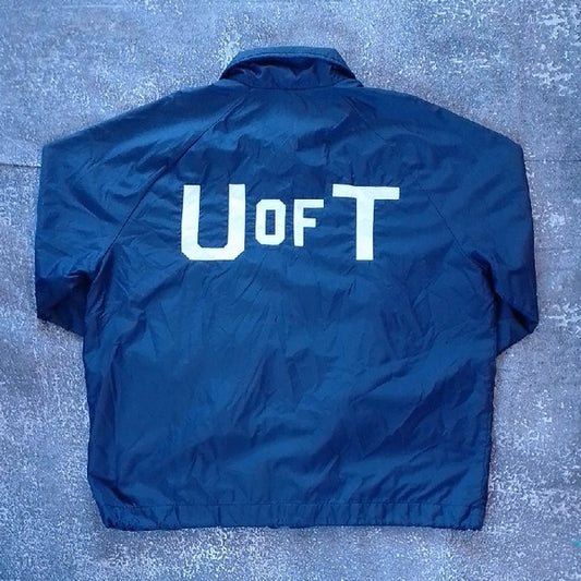 VINTAGE 90s Blue U of T Windbreaker Jacket University Of Toronto
