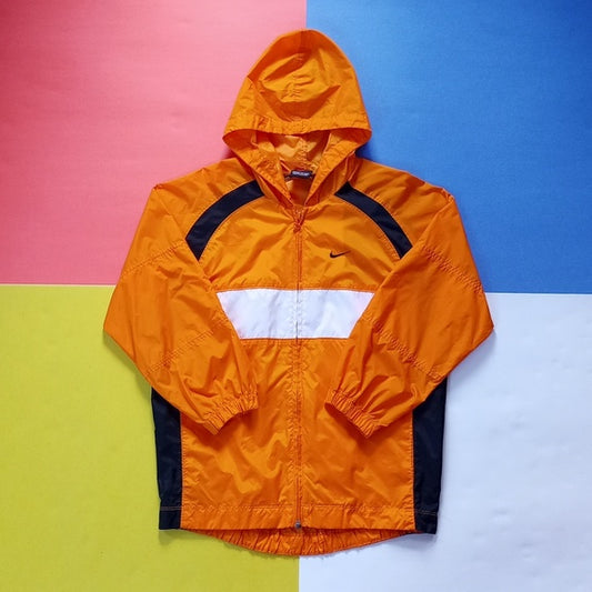 Vintage 90s Nike Essential Windbreaker Jacket Orange