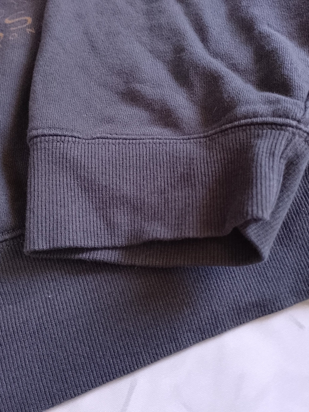 Men's Black Crewneck Sweatshirt with Gold Graphic