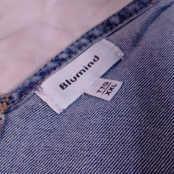 Stylish Modern Blue Denim Overalls Workwear