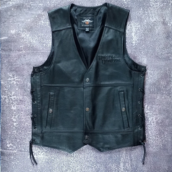 Harley-Davidson Black Leather Vest Tradition II