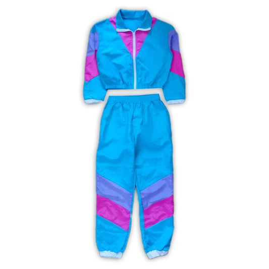 Womens Colorful Windbreaker Set Pink/Blue/Purple