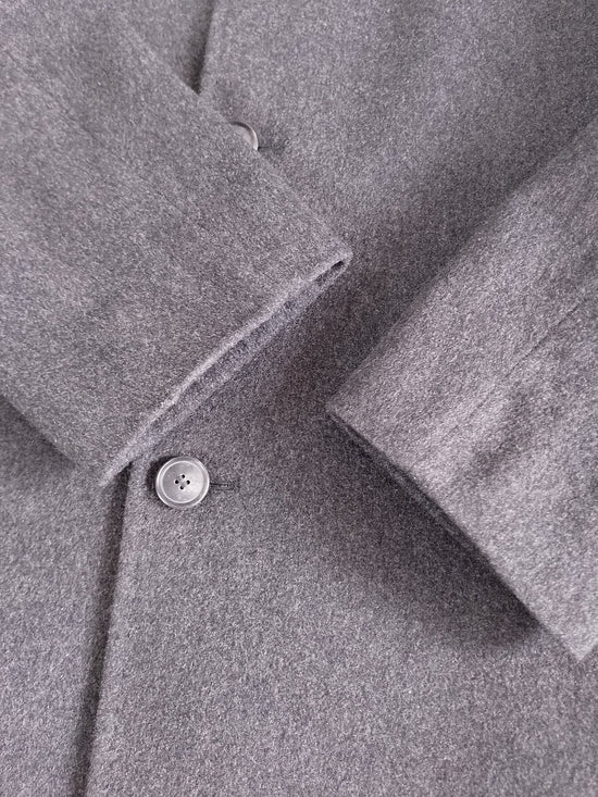 HUGO BOSS WOOL Men's Charcoal CASHMERE PEA COAT