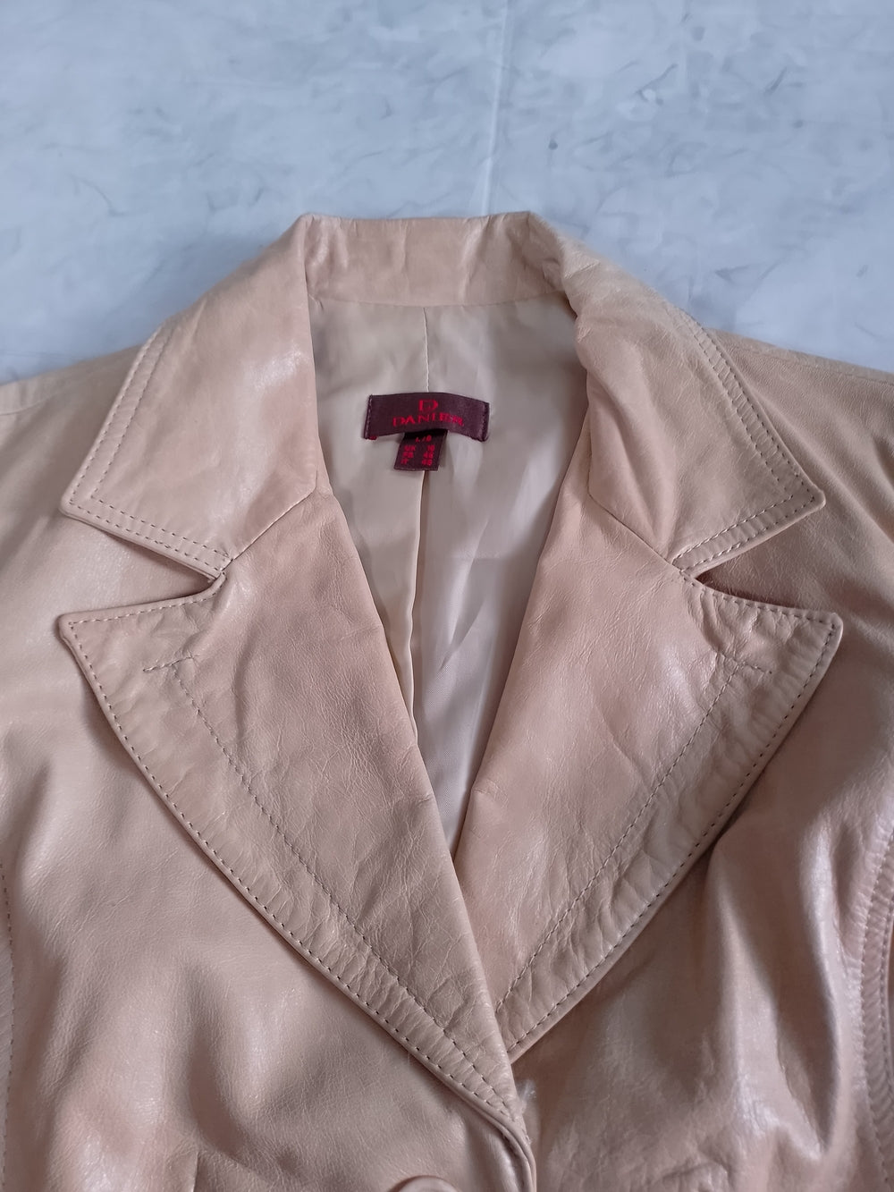 Vintage Danier Tan/Brown Leather Blazer Jacket