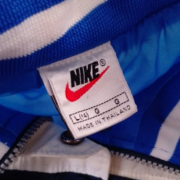 Vintage 90s NIKE Navy and White Sleeveless Vest Jacket