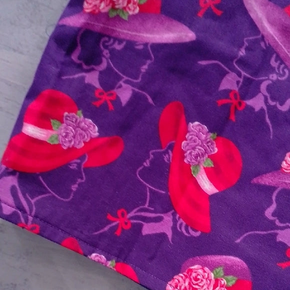 Vintage 90s Vibrant Purple and Red Floral Vest